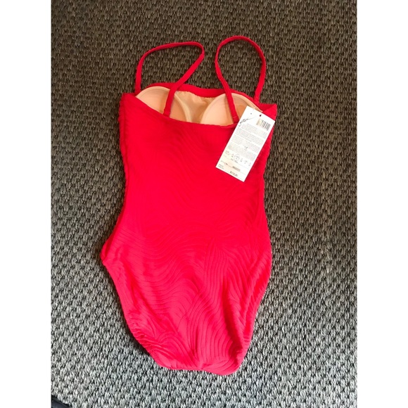 NWT Gottex Red one piece bathing suit - size 6 - Picture 2 of 4